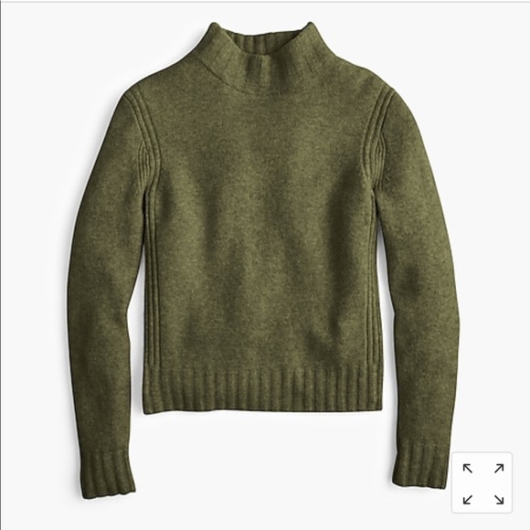 J. Crew green wool turtle neck sweater